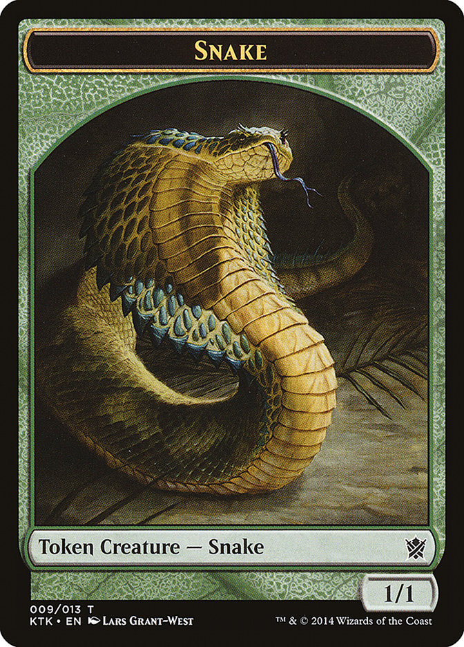 Snake Token [Khans of Tarkir Tokens] | Dragon's Lair Comics and Fantasy Houston TX