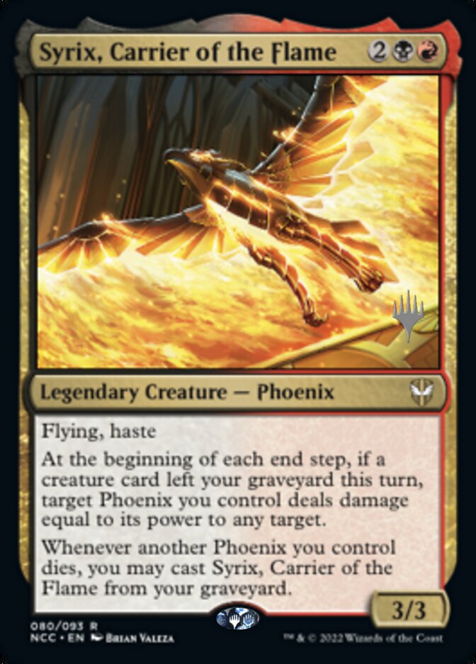 Syrix, Carrier of the Flame (Promo Pack) [Streets of New Capenna Commander Promos] | Dragon's Lair Comics and Fantasy Houston TX