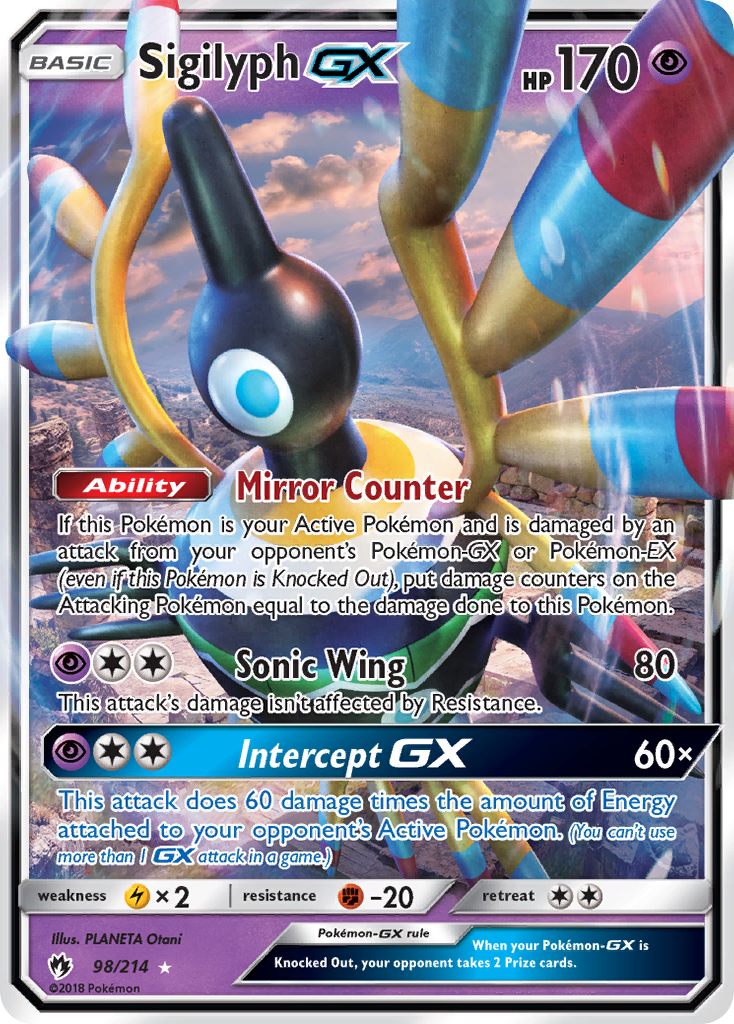 Sigilyph GX (98/214) [Sun & Moon: Lost Thunder] | Dragon's Lair Comics and Fantasy Houston TX