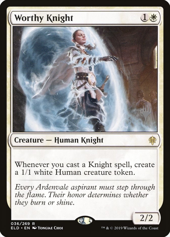 Worthy Knight (Promo Pack) [Throne of Eldraine Promos] | Dragon's Lair Comics and Fantasy Houston TX