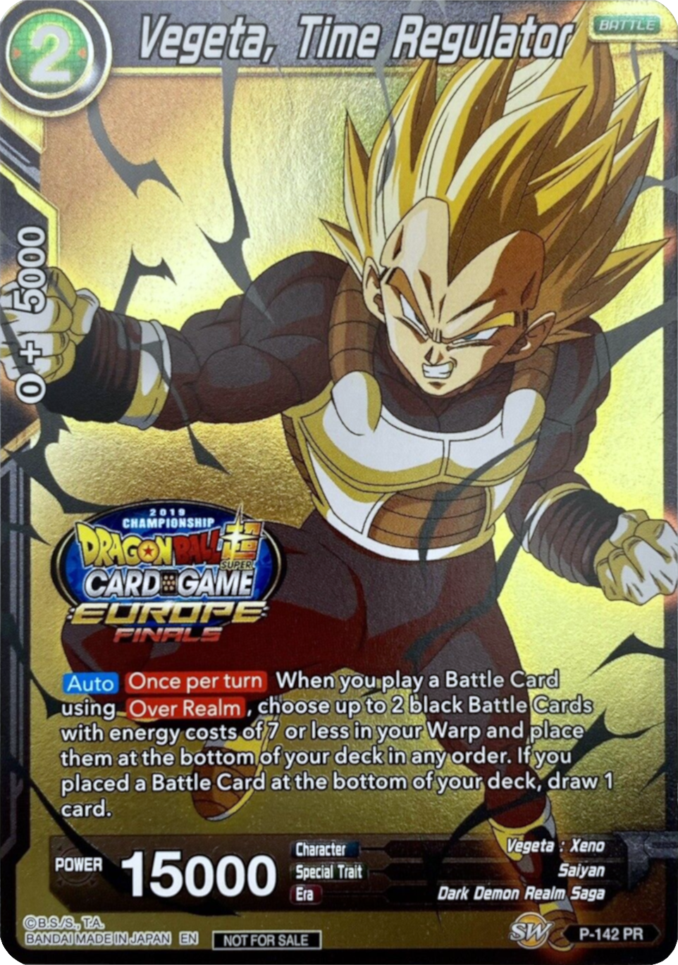 Vegeta, Time Regulator (Championship Final 2019) [Europe] (P-142) [Tournament Promotion Cards] | Dragon's Lair Comics and Fantasy Houston TX