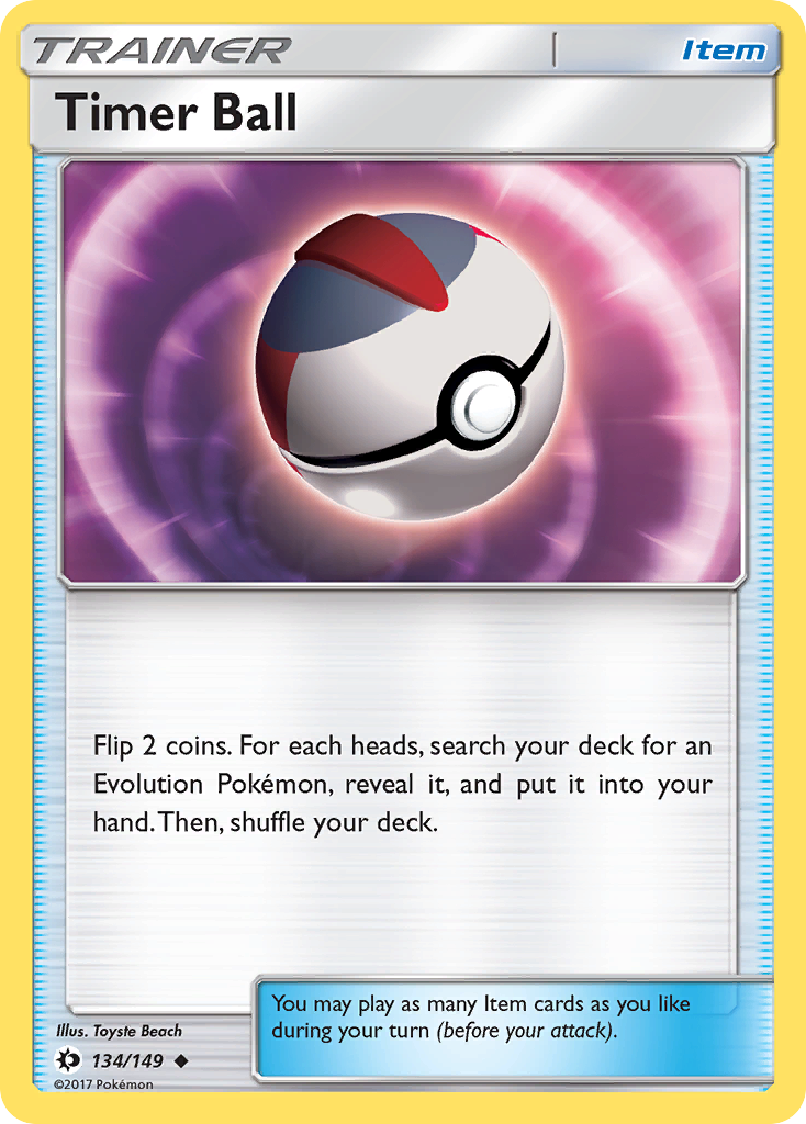 Timer Ball (134/149) [Sun & Moon: Base Set] | Dragon's Lair Comics and Fantasy Houston TX