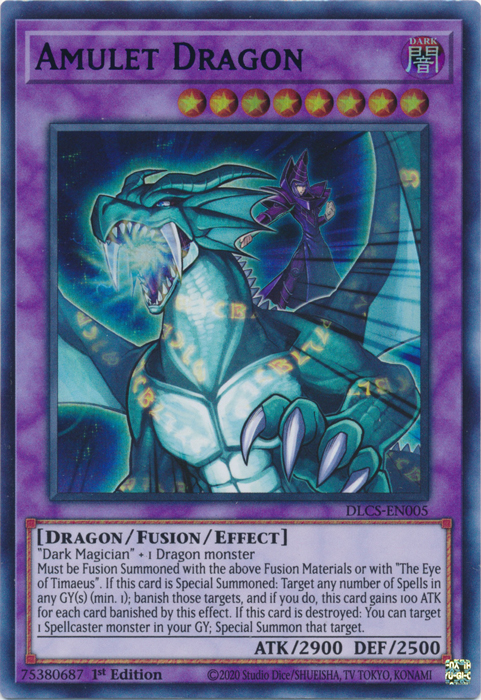 Amulet Dragon (Blue) [DLCS-EN005] Ultra Rare | Dragon's Lair Comics and Fantasy Houston TX