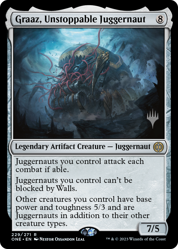 Graaz, Unstoppable Juggernaut (Promo Pack) [Phyrexia: All Will Be One Promos] | Dragon's Lair Comics and Fantasy Houston TX