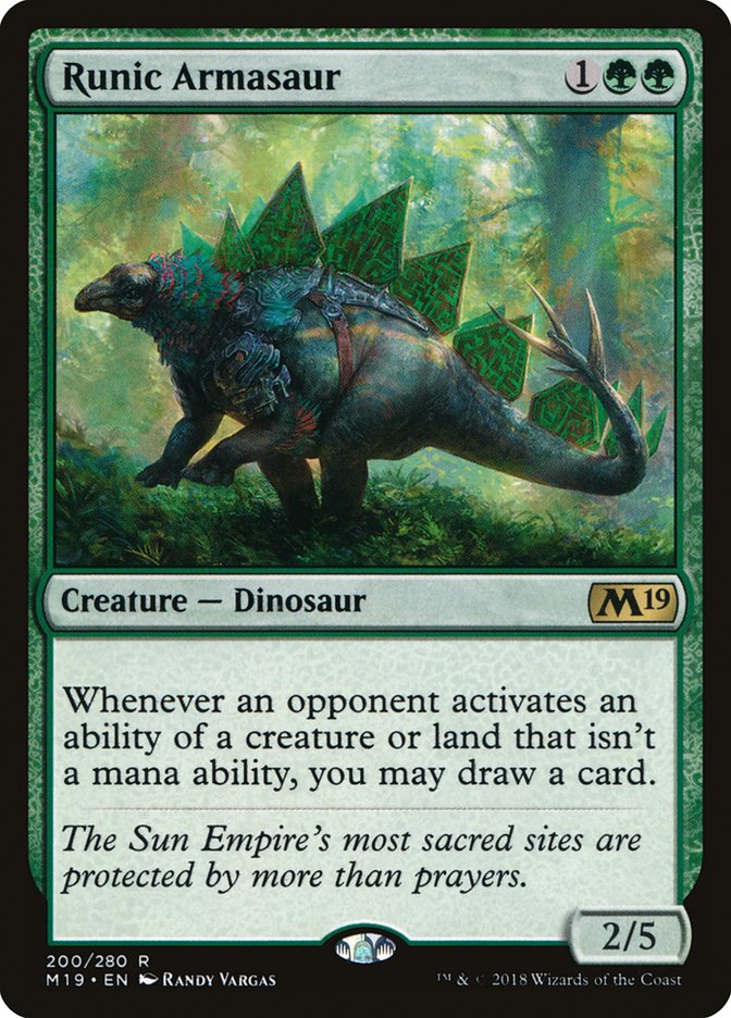 Runic Armasaur [Core Set 2019] | Dragon's Lair Comics and Fantasy Houston TX