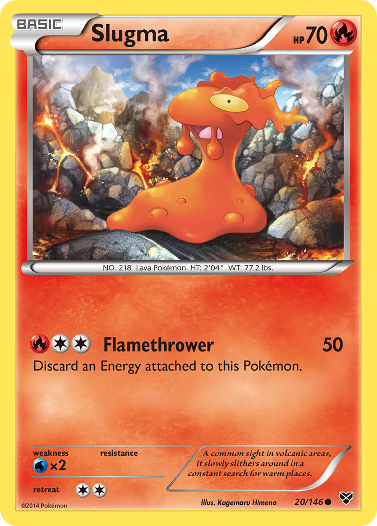 Slugma (20/146) [XY: Base Set] | Dragon's Lair Comics and Fantasy Houston TX