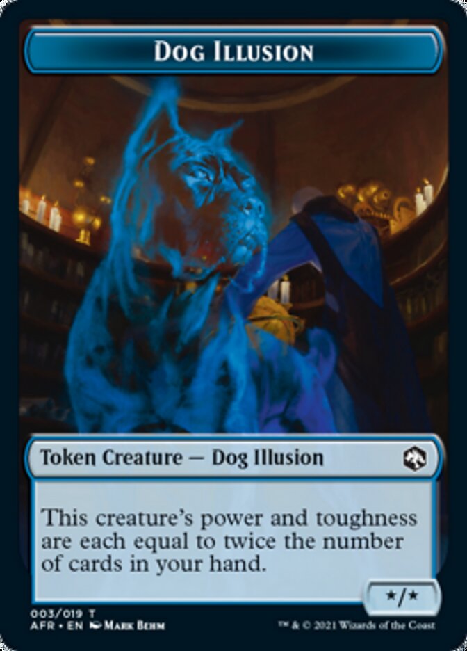 Dog Illusion // Mordenkainen Emblem Double-Sided Token [Dungeons & Dragons: Adventures in the Forgotten Realms Tokens] | Dragon's Lair Comics and Fantasy Houston TX