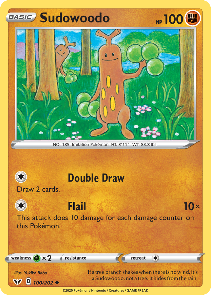 Sudowoodo (100/202) [Sword & Shield: Base Set] | Dragon's Lair Comics and Fantasy Houston TX