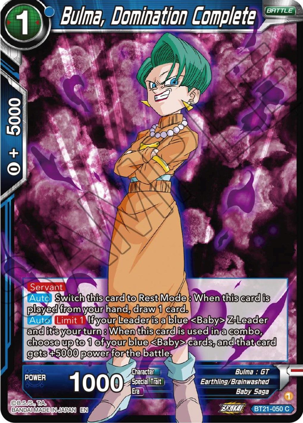 Bulma, Domination Complete (BT21-050) [Wild Resurgence] | Dragon's Lair Comics and Fantasy Houston TX