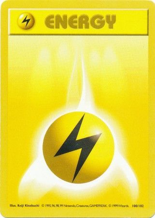 Lightning Energy (100/102) [Base Set Shadowless Unlimited] | Dragon's Lair Comics and Fantasy Houston TX