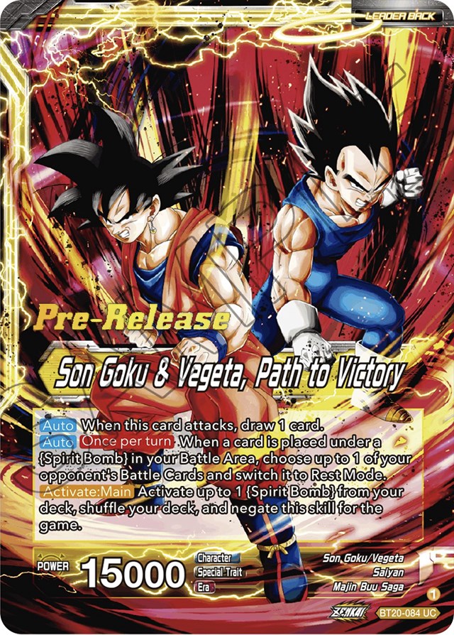 SS Vegito // Son Goku & Vegeta, Path to Victory (BT20-084) [Power Absorbed Prerelease Promos] | Dragon's Lair Comics and Fantasy Houston TX