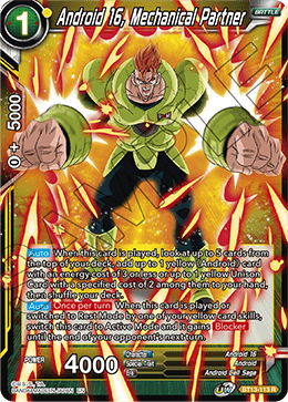 Android 16, Mechanical Partner (Rare) (BT13-113) [Supreme Rivalry] | Dragon's Lair Comics and Fantasy Houston TX