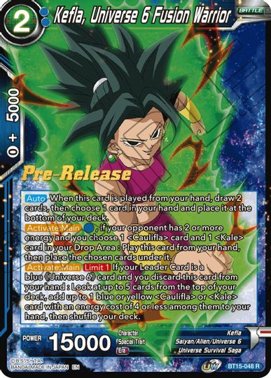 Kefla, Universe 6 Fusion Warrior (BT15-048) [Saiyan Showdown Prerelease Promos] | Dragon's Lair Comics and Fantasy Houston TX