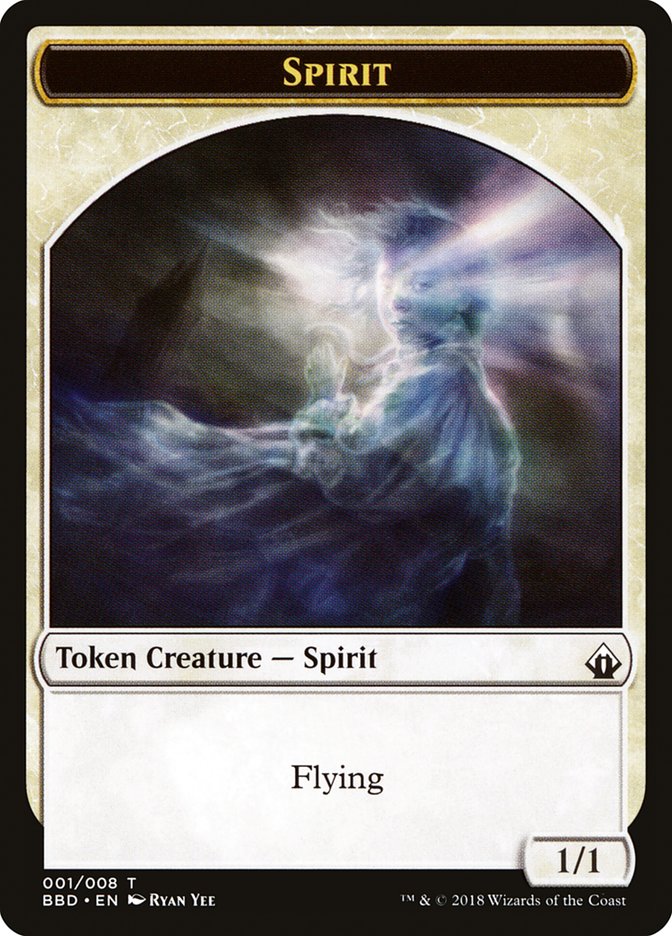 Spirit Token [Battlebond Tokens] | Dragon's Lair Comics and Fantasy Houston TX