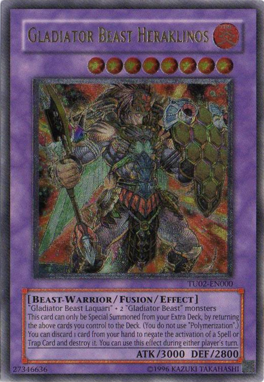 Gladiator Beast Heraklinos [TU02-EN000] Ultimate Rare | Dragon's Lair Comics and Fantasy Houston TX