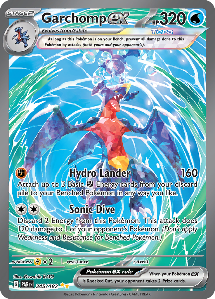 Garchomp ex (245/182) [Scarlet & Violet: Paradox Rift] | Dragon's Lair Comics and Fantasy Houston TX