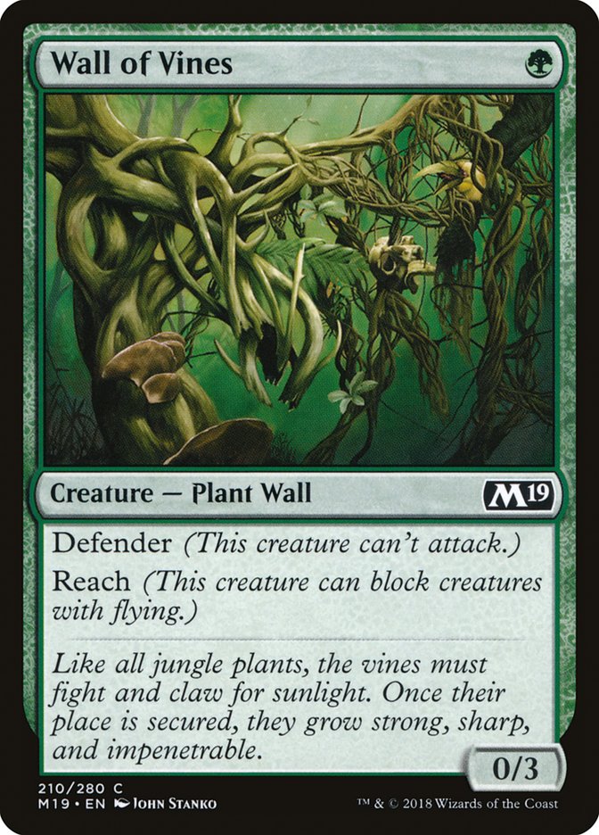 Wall of Vines [Core Set 2019] | Dragon's Lair Comics and Fantasy Houston TX