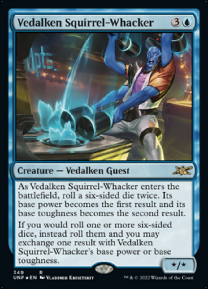 Vedalken Squirrel-Whacker (Galaxy Foil) [Unfinity] | Dragon's Lair Comics and Fantasy Houston TX