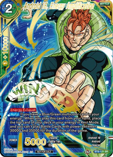 Android 16, Energy Amplification (Alternate Art Set 2021 Vol. 2) (BT8-121) [Tournament Promotion Cards] | Dragon's Lair Comics and Fantasy Houston TX