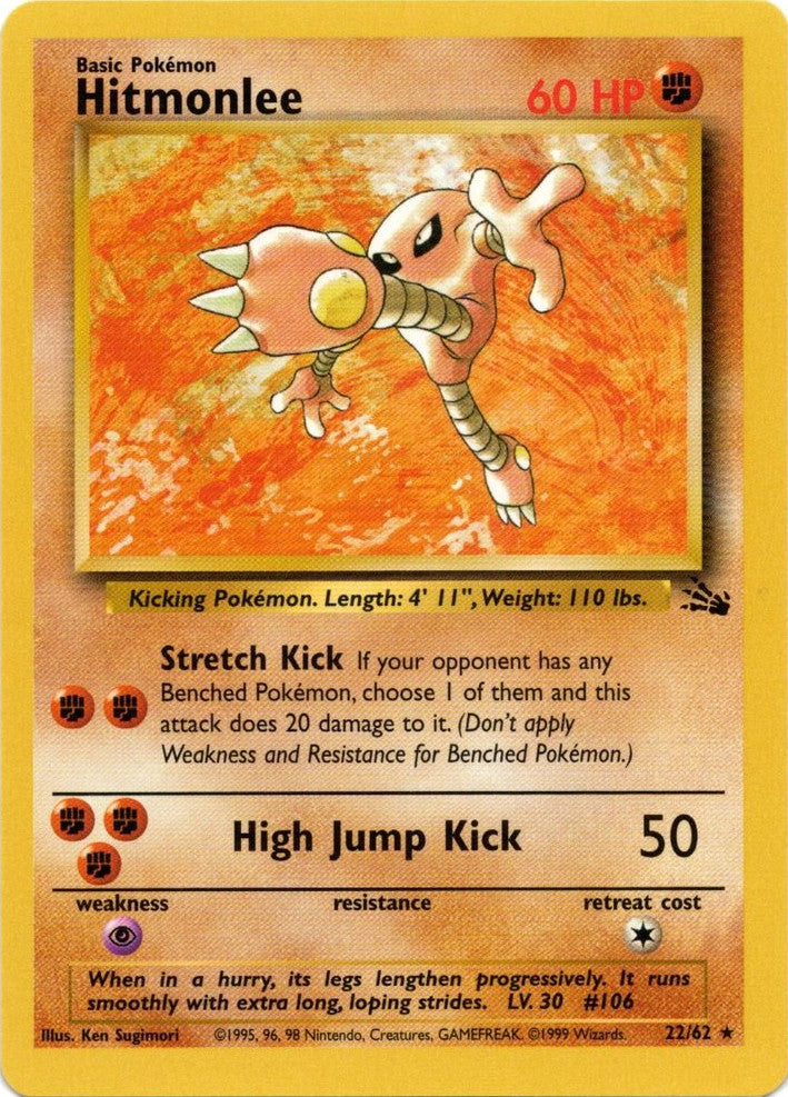 Hitmonlee (22/62) [Fossil Unlimited] | Dragon's Lair Comics and Fantasy Houston TX