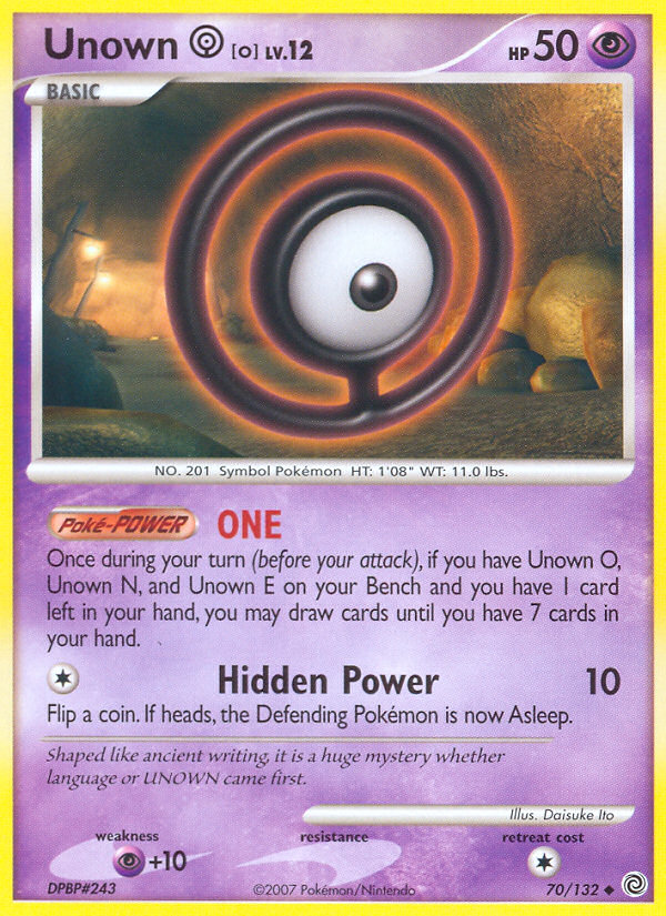 Unown O (70/132) [Diamond & Pearl: Secret Wonders] | Dragon's Lair Comics and Fantasy Houston TX