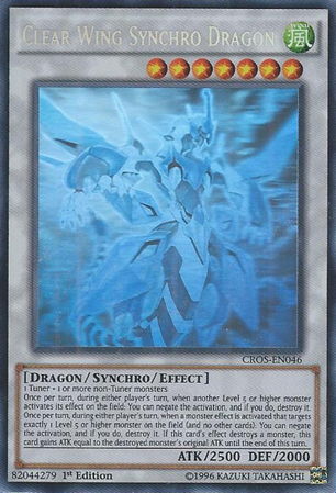 Clear Wing Synchro Dragon (Ghost Rare) [CROS-EN046] Ghost Rare | Dragon's Lair Comics and Fantasy Houston TX