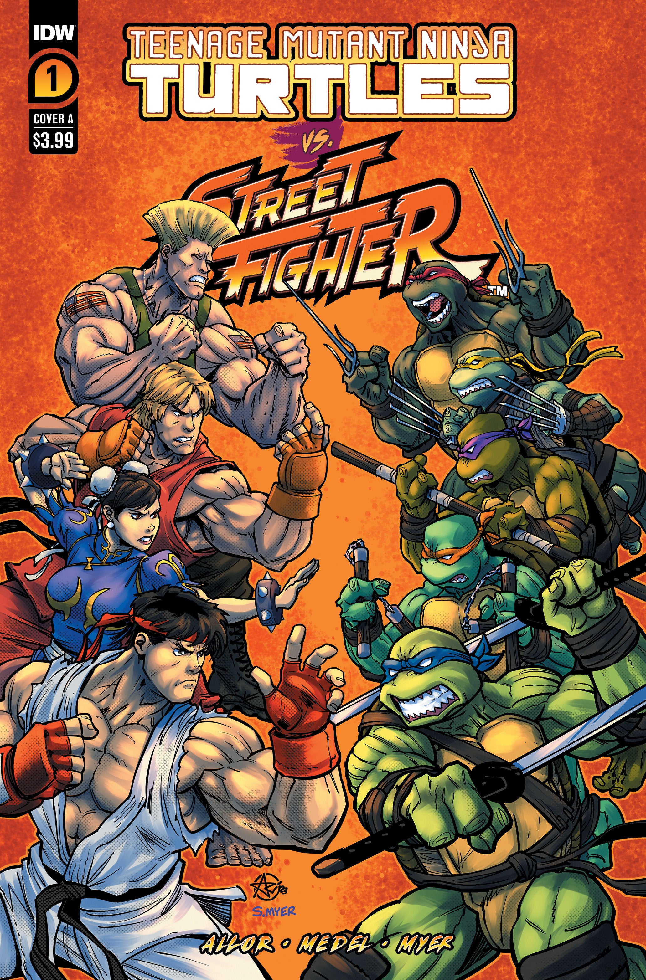 Teenage Mutant Ninja Turtles vs. Street Fighter #1 Cover A (Medel) | Dragon's Lair Comics and Fantasy Houston TX