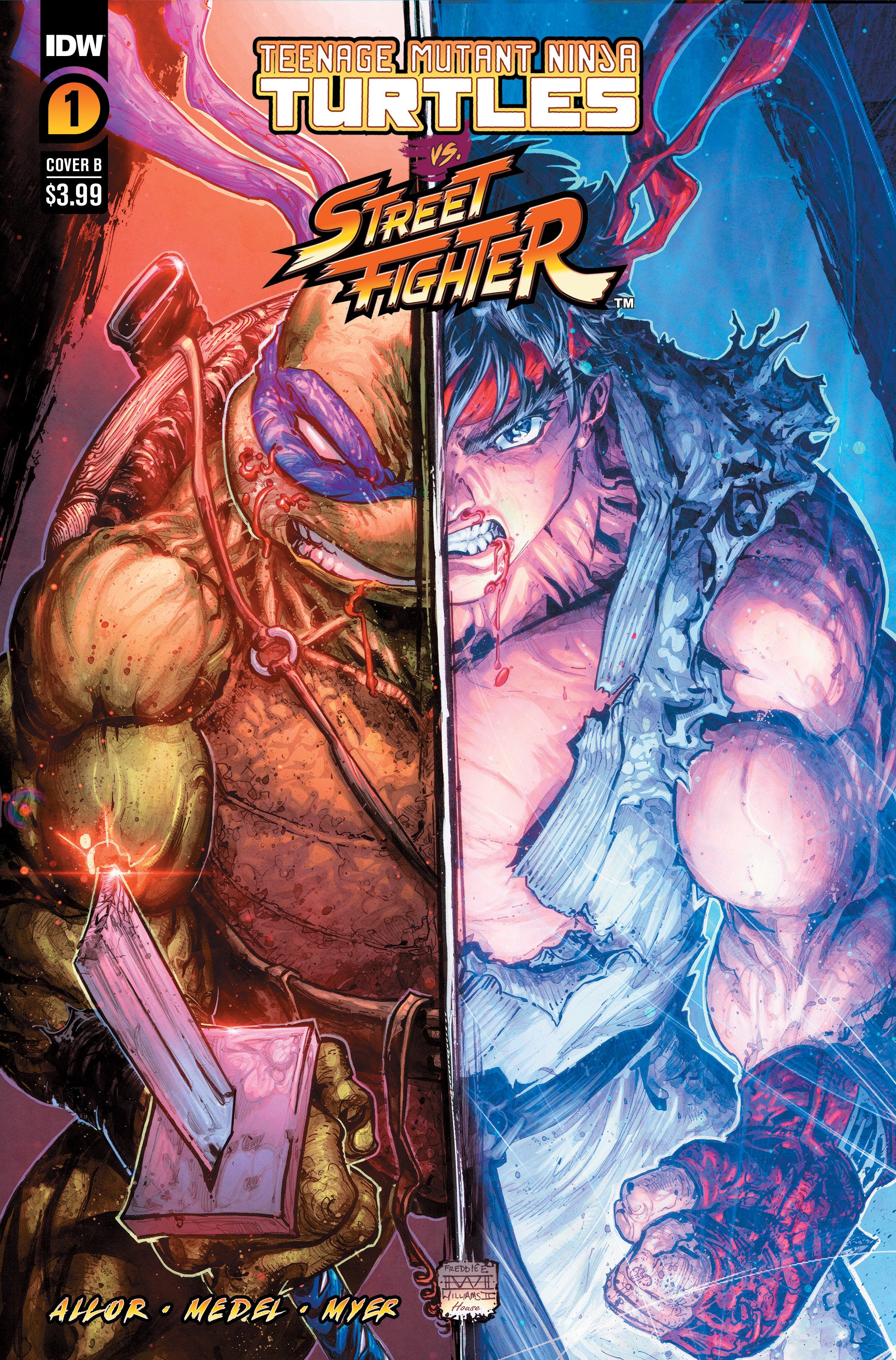 Teenage Mutant Ninja Turtles vs. Street Fighter #1 Variant B (Williams II) | Dragon's Lair Comics and Fantasy Houston TX