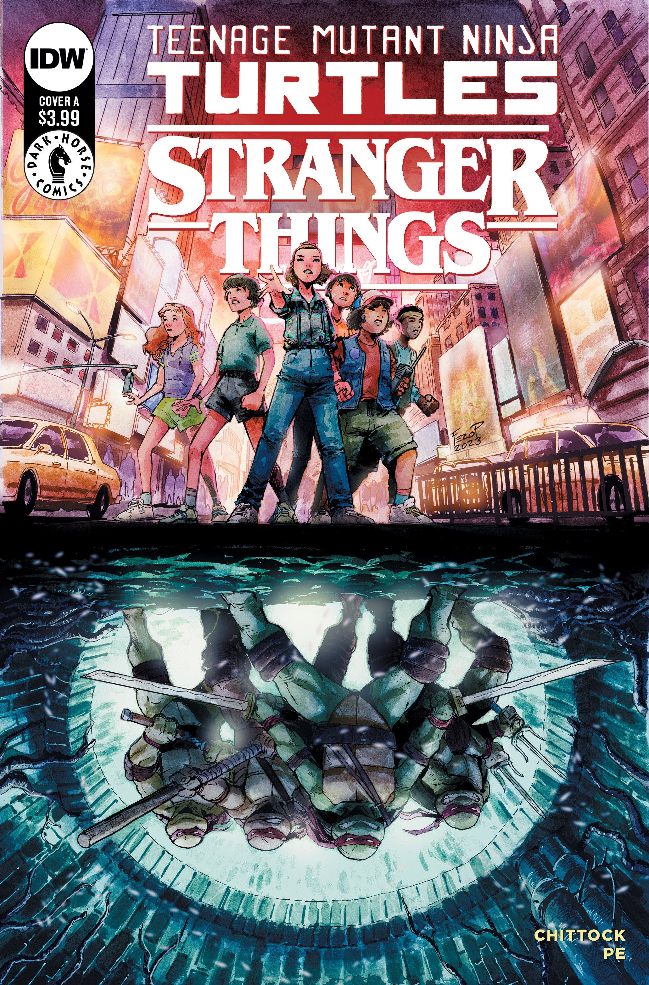 Teenage Mutant Ninja Turtles X Stranger Things #1 Cover A (Pe) | Dragon's Lair Comics and Fantasy Houston TX