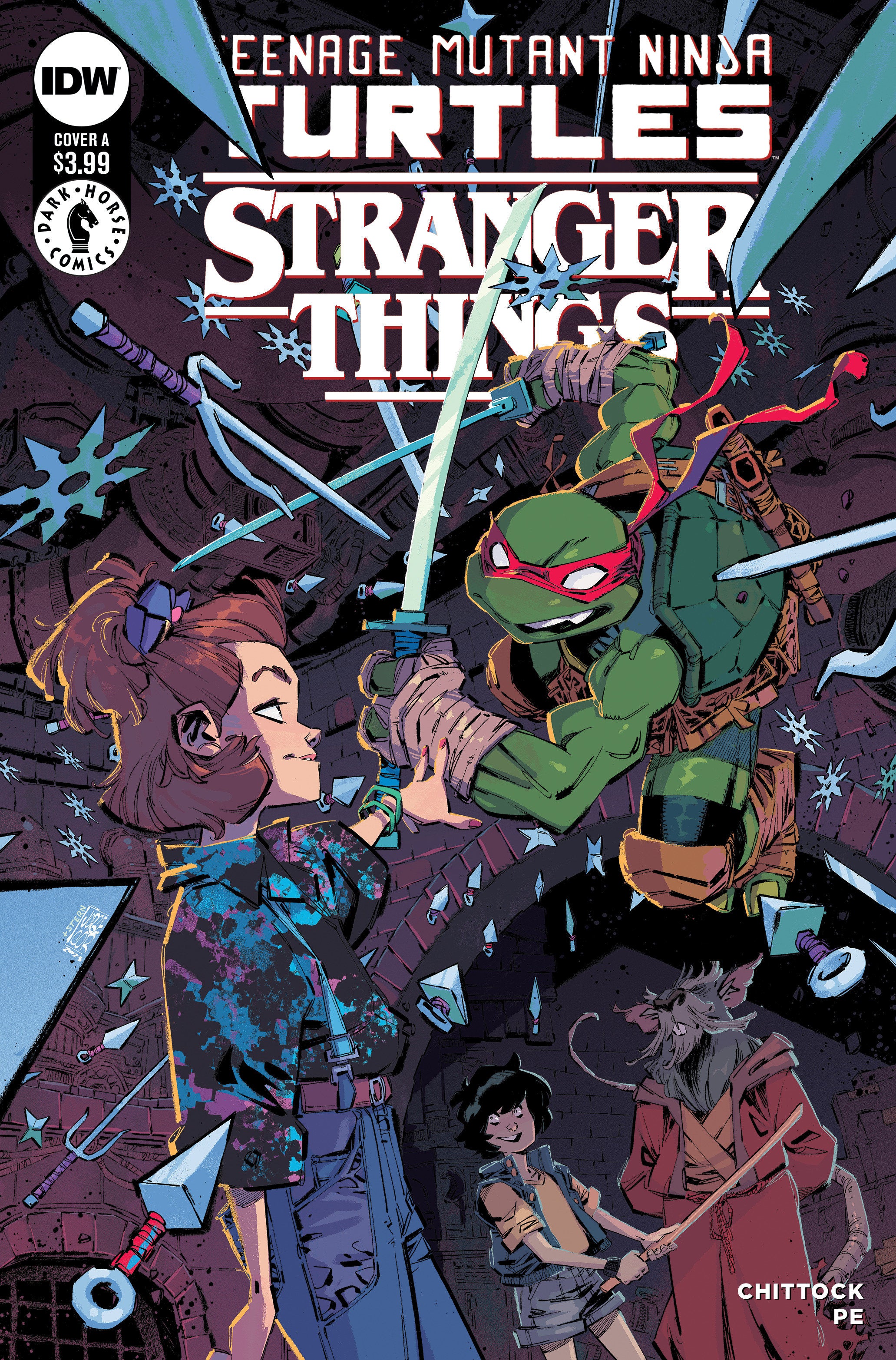 Teenage Mutant Ninja Turtles X Stranger Things #1 Variant B (Corona) | Dragon's Lair Comics and Fantasy Houston TX