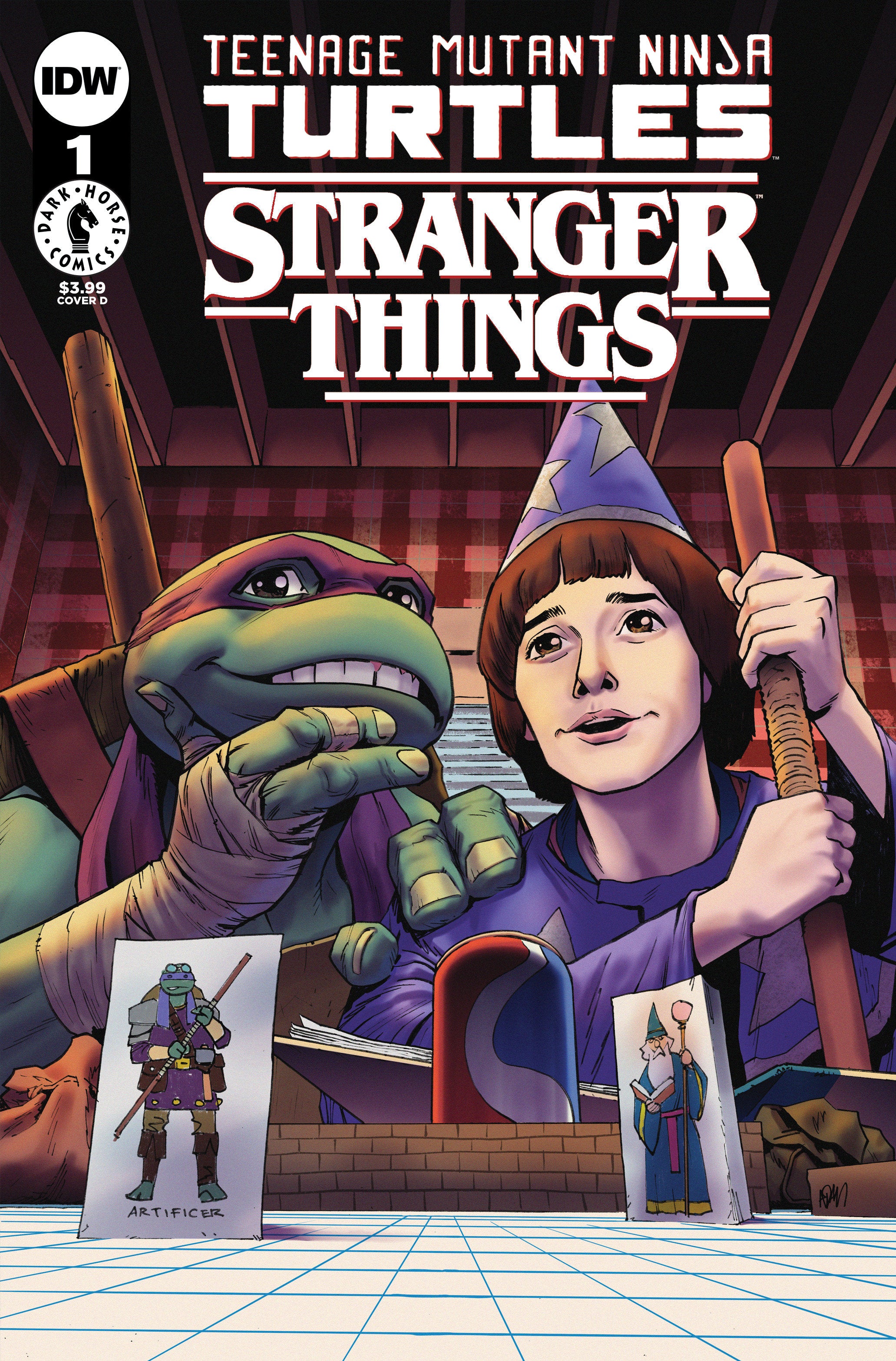 Teenage Mutant Ninja Turtles X Stranger Things #1 Variant D (Gorham) | Dragon's Lair Comics and Fantasy Houston TX