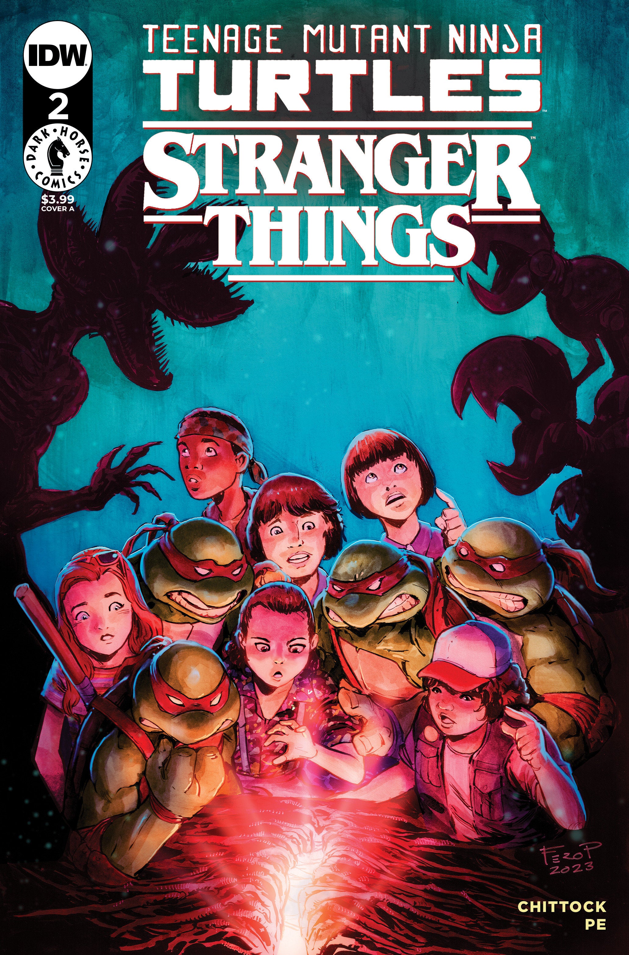 Teenage Mutant Ninja Turtles X Stranger Things #2 Cover A (Pe) | Dragon's Lair Comics and Fantasy Houston TX