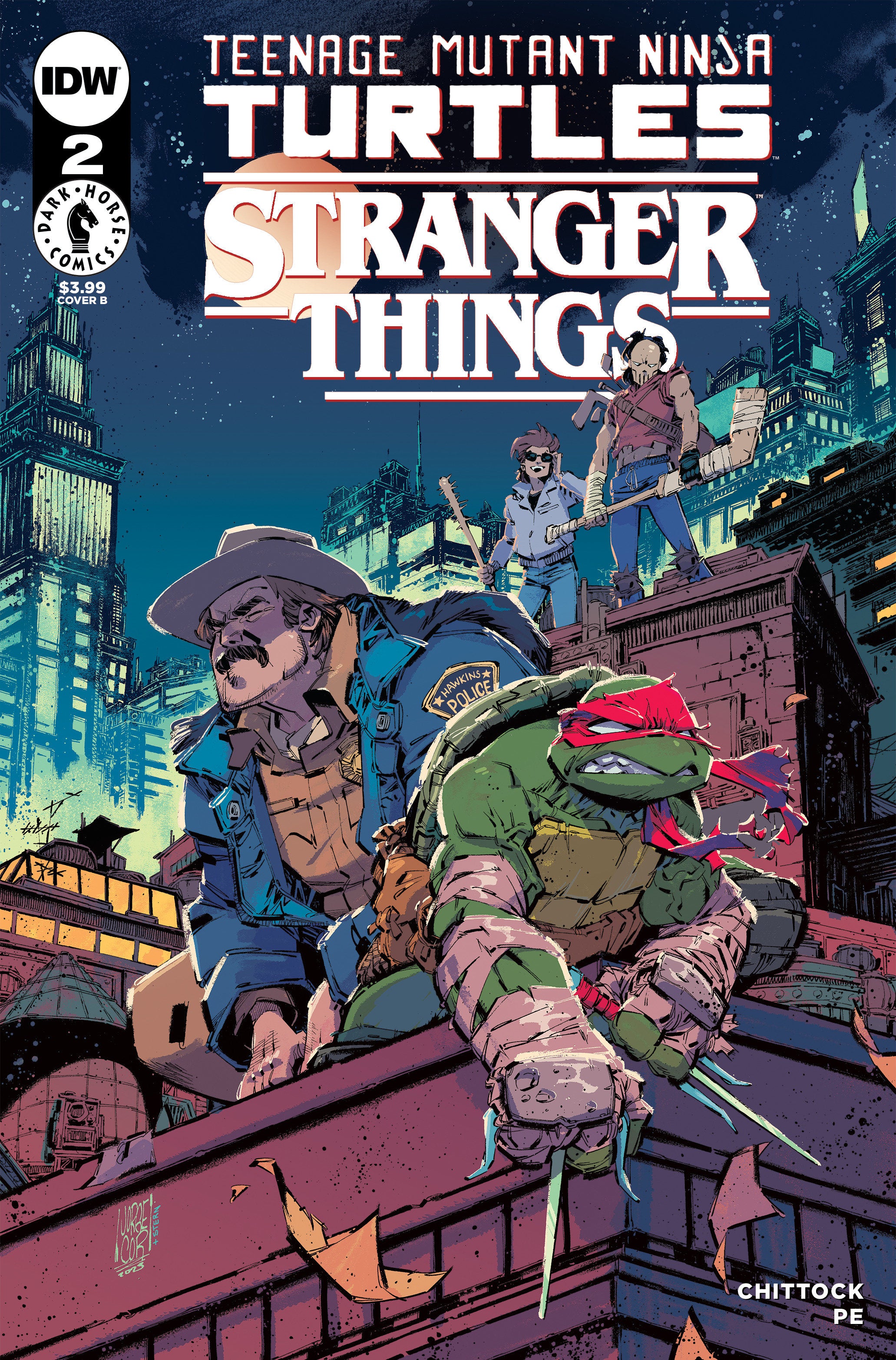 Teenage Mutant Ninja Turtles X Stranger Things #2 Variant B (Corona) | Dragon's Lair Comics and Fantasy Houston TX