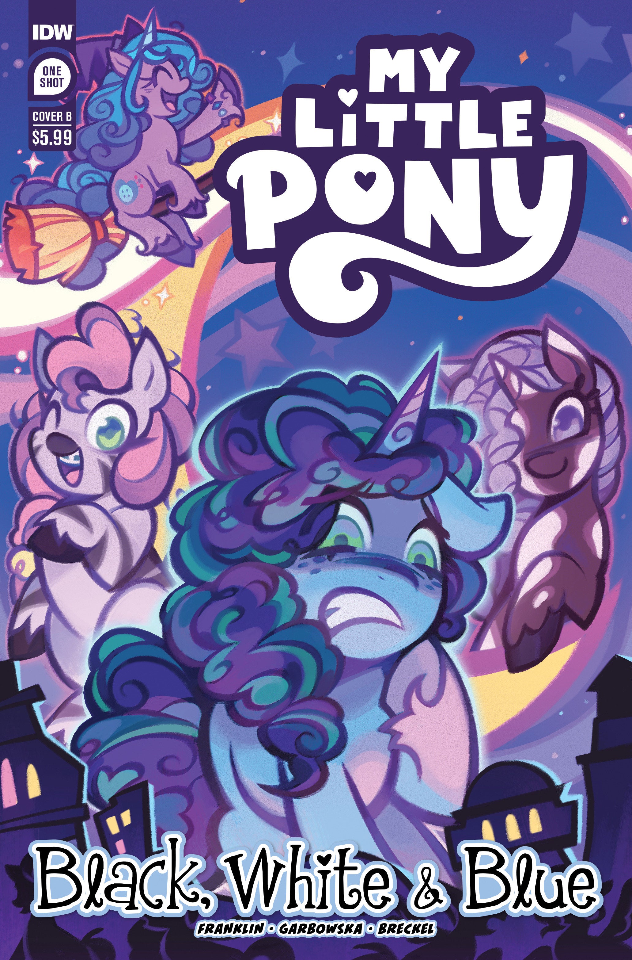 My Little Pony: Black, White & Blue Variant B (Hall) | Dragon's Lair Comics and Fantasy Houston TX