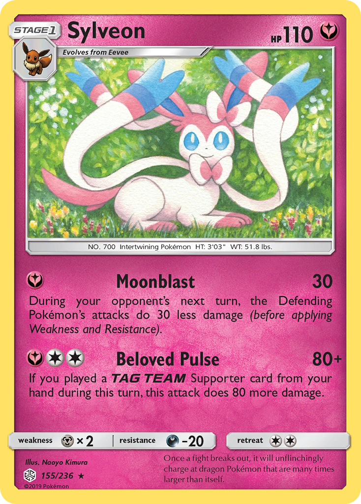 Sylveon (155/236) [Sun & Moon: Cosmic Eclipse] | Dragon's Lair Comics and Fantasy Houston TX