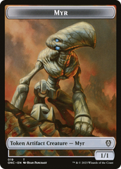 Myr // Thopter Double-Sided Token [Phyrexia: All Will Be One Commander Tokens] | Dragon's Lair Comics and Fantasy Houston TX