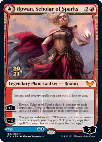 Rowan, Scholar of Sparks // Will, Scholar of Frost [Strixhaven: School of Mages Prerelease Promos] | Dragon's Lair Comics and Fantasy Houston TX