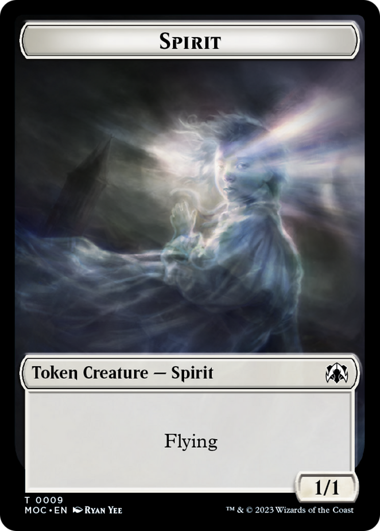 Spirit (9) // Treasure Double-Sided Token [March of the Machine Commander Tokens] | Dragon's Lair Comics and Fantasy Houston TX