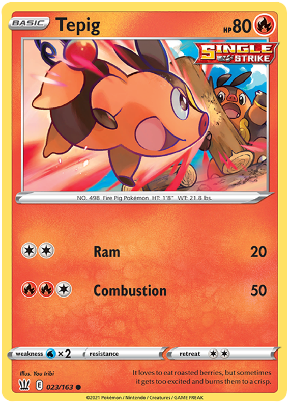 Tepig (023/163) [Sword & Shield: Battle Styles] | Dragon's Lair Comics and Fantasy Houston TX