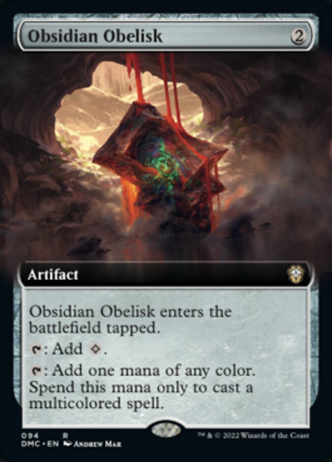 Obsidian Obelisk (Extended Art) [Dominaria United Commander] | Dragon's Lair Comics and Fantasy Houston TX