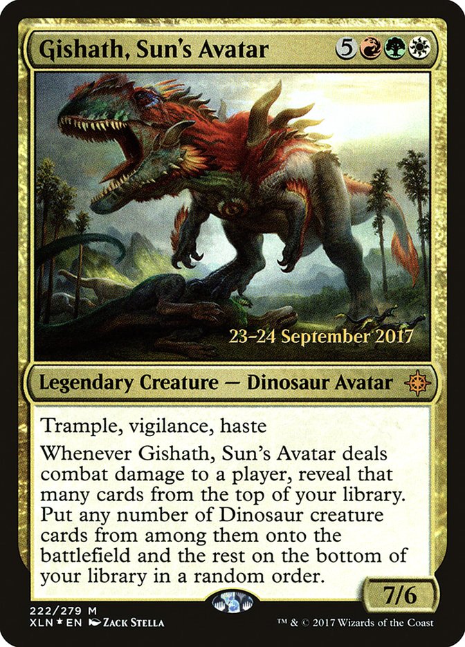 Gishath, Sun's Avatar [Ixalan Prerelease Promos] | Dragon's Lair Comics and Fantasy Houston TX