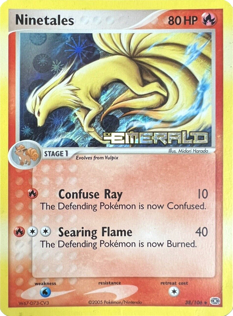 Ninetales (38/106) (Stamped) [EX: Emerald] | Dragon's Lair Comics and Fantasy Houston TX