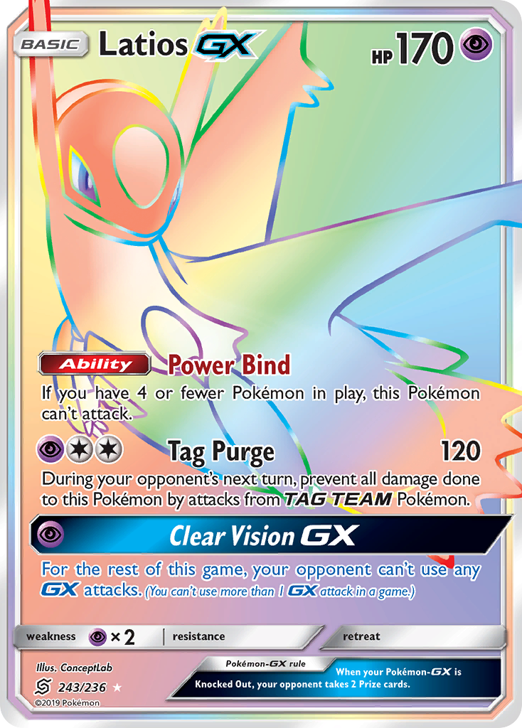 Latios GX (243/236) [Sun & Moon: Unified Minds] | Dragon's Lair Comics and Fantasy Houston TX