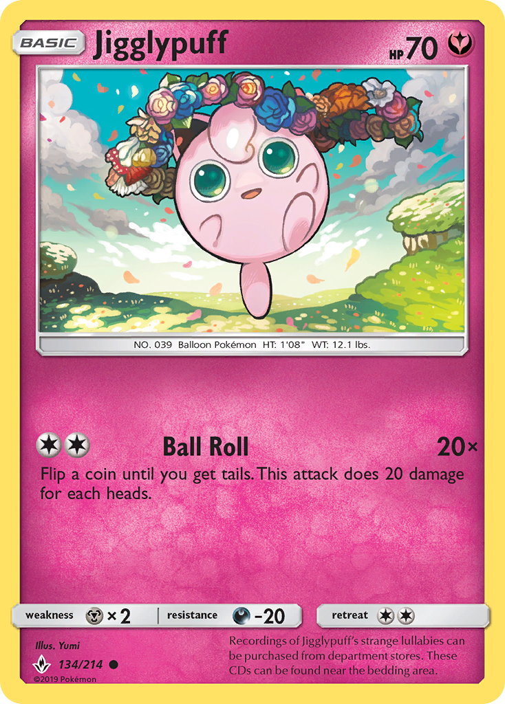 Jigglypuff (134/214) [Sun & Moon: Unbroken Bonds] | Dragon's Lair Comics and Fantasy Houston TX