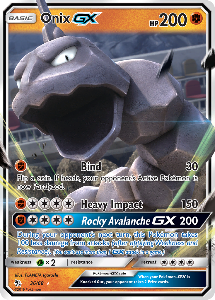 Onix GX (36/68) [Sun & Moon: Hidden Fates] | Dragon's Lair Comics and Fantasy Houston TX