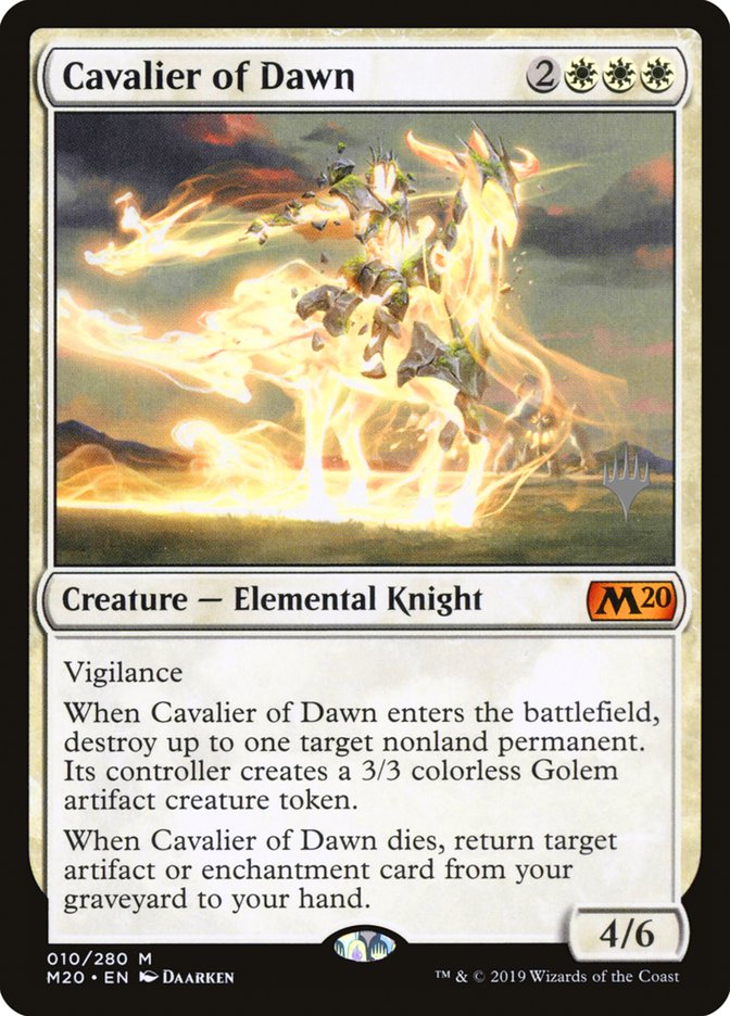 Cavalier of Dawn (Promo Pack) [Core Set 2020 Promos] | Dragon's Lair Comics and Fantasy Houston TX