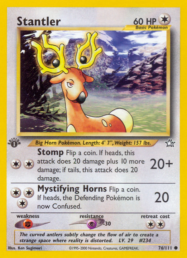 Stantler (76/111) [Neo Genesis 1st Edition] | Dragon's Lair Comics and Fantasy Houston TX