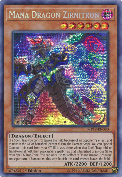 Mana Dragon Zirnitron [MP19-EN090] Prismatic Secret Rare | Dragon's Lair Comics and Fantasy Houston TX