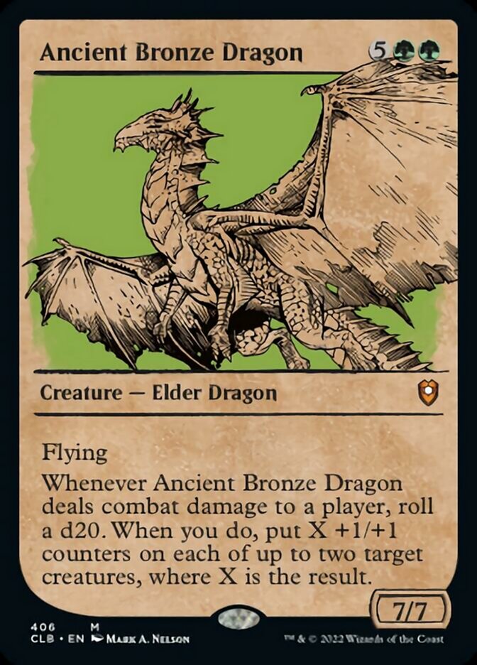 Ancient Bronze Dragon (Showcase) [Commander Legends: Battle for Baldur's Gate] | Dragon's Lair Comics and Fantasy Houston TX