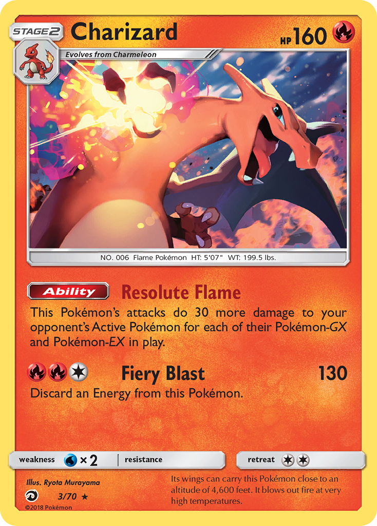 Charizard (3/70) [Sun & Moon: Dragon Majesty] | Dragon's Lair Comics and Fantasy Houston TX